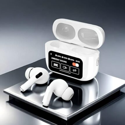 WT-2 Smart Wireless Headset with Touch Screen Display & Bluetooth Earbuds
