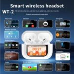 WT-2 Smart Wireless Headset with Touch Screen Display & Bluetooth Earbuds - Image 4